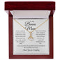 To My Bonus Mom / Alluring Beauty Necklace / Personalized Message Card