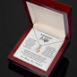 To My Beautiful Wife / Hold This Close to Feel My Love / Alluring Beauty Necklace / Personalized Message Card