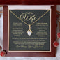 To My Wife / Great Life Partner / Alluring Beauty Necklace / Personalized Message Card