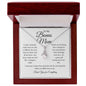 To My Bonus Mom / Alluring Beauty Necklace / Personalized Message Card