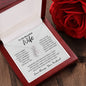 To My Beautiful Wife / Hold This Close to Feel My Love / Alluring Beauty Necklace / Personalized Message Card