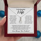 To My Beautiful Wife / Hold This Close to Feel My Love / Alluring Beauty Necklace / Personalized Message Card