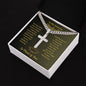 Graduation Gift for Him / Cuban Link Chain with Personalized Artisan Cross