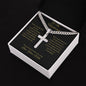 To My Amazing Husband / Personalized Steel Cross with Cuban Chain