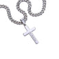To Dad From Son / Happy Father's Day / Cuban Link Chain with Artisan Cross Necklace / Personalized Message Card