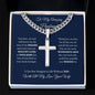 To my Amazing Husband / Love Your Wife / Personalized Steel Cross on Cuban Chain