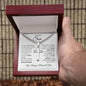 Our Son / Love, Mom & Dad / Cuban Link with Artisan Cross Necklace with Personalization