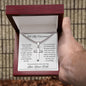 To My Husband / Cuban Chain with Personalized Artisan Cross Necklace