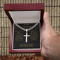 To My Amazing Husband / Personalized Steel Cross with Cuban Chain