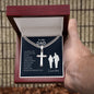 To My Dad / Cuban Chain with Personalized Artisan Cross Necklace