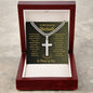 Graduation Gift for Him / Cuban Link Chain with Personalized Artisan Cross