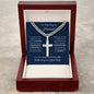 To My Amazing Husband / Cuban Chain with Personalized Artisan Cross Necklace