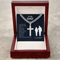 To My Dad / Cuban Chain with Personalized Artisan Cross Necklace