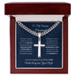 To My Amazing Husband / Cuban Chain with Personalized Artisan Cross Necklace