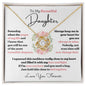 To My Beautiful Daughter / Most Beautiful Chapters/ Gift from Mom / Gift from Dad / Love Knot Necklace / Personalized Message Card