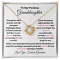 To My Precious Granddaughter / Love Knot Necklace / Personalized Message Card
