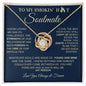 To My Smokin' Hot Soulmate / Love Forged in Fire / Love Knot Necklace / Personalized Message Card