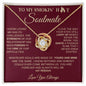 To My Smokin' Hot Soulmate / Love Forged in Fire / Love Knot Necklace / Personalized Message Card