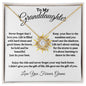 To My Granddaughter / Love Knot Necklace / Personalized Message Card
