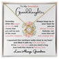 To My Granddaughter / Most Beautiful Chapters/ Gift from Grandma / Gift from Grandpa / Love Knot Necklace / Personalized Message Card