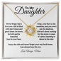To My Daughter / Gift from Mom / Gift from Dad / Love Knot Necklace / Personalized Message Card