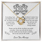 Mom you are Amazing / Love Knot Necklace / Personalized Message Card