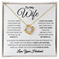 To My Wife / All Worth It / Love Knot Necklace / Personalized Message Card