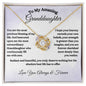 To My Amazing Granddaughter / Love Knot Necklace / Personalized Message Card