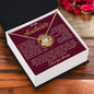 To My Soulmate / Love Knot Necklace / Personalized Message Card