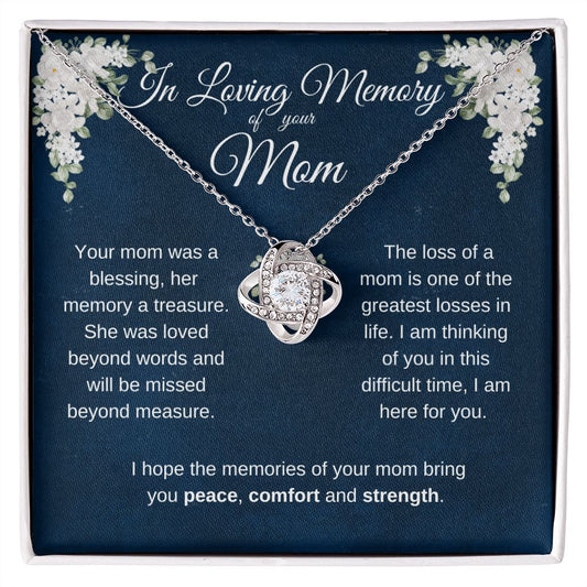In Loving Memory / Mom / Love Knot Necklace