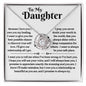 To My Daughter / You Deserve a Relationship as Beautiful as You Are / Gift from Mom / Gift from Dad / Love Knot Necklace / Personalized Message Card