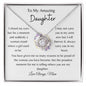 To My Amazing Daughter / Gift from Mom / Gift from Dad / Love Knot Necklace / Personalized Message Card