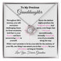 To My Precious Granddaughter / Love Knot Necklace / Personalized Message Card