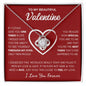 To My Beautiful Valentine / Love Knot Necklace / Personalized Message Card