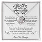 Mom you are Amazing / Love Knot Necklace / Personalized Message Card