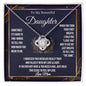 To My Beautiful Daughter/ Gift from Mom / Gift from Dad / Love Knot Necklace / Personalized Message Card