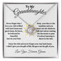 To My Granddaughter / Love Knot Necklace / Personalized Message Card