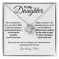 To My Daughter / Gift from Mom / Gift from Dad / Love Knot Necklace / Personalized Message Card
