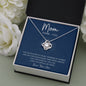 Happy Mother's Day / Mom- Thank You / Love Knot Necklace / Gift from Son / Gift from Daughter / Personalized Message Card