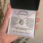 To My Amazing Granddaughter / Love Knot Necklace / Personalized Message Card
