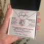 To My Beautiful Daughter / Most Beautiful Chapters/ Gift from Mom / Gift from Dad / Love Knot Necklace / Personalized Message Card