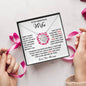 To My Beautiful Wife / Love Knot Necklace / Personalized Message Card