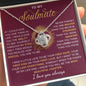 To My Soulmate / Love Knot Necklace / Personalized Message Card