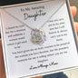 To My Amazing Daughter / Gift from Mom / Gift from Dad / Love Knot Necklace / Personalized Message Card