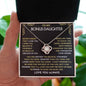 To My Bonus Daughter / Love Knot Necklace / Personalized Message Card