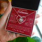To My Beautiful Valentine / Love Knot Necklace / Personalized Message Card