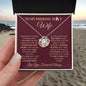 To My Smoking Hot Wife / Best Thing / Love Knot Necklace / Personalized Message Card