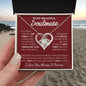 To My Beautiful Soulmate / Love Knot Necklace / Personalized Message Card