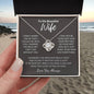 To My Beautiful Wife / Feel My Love / Love Knot Necklace / Personalized Message Card