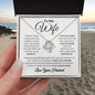 To My Wife / All Worth It / Love Knot Necklace / Personalized Message Card